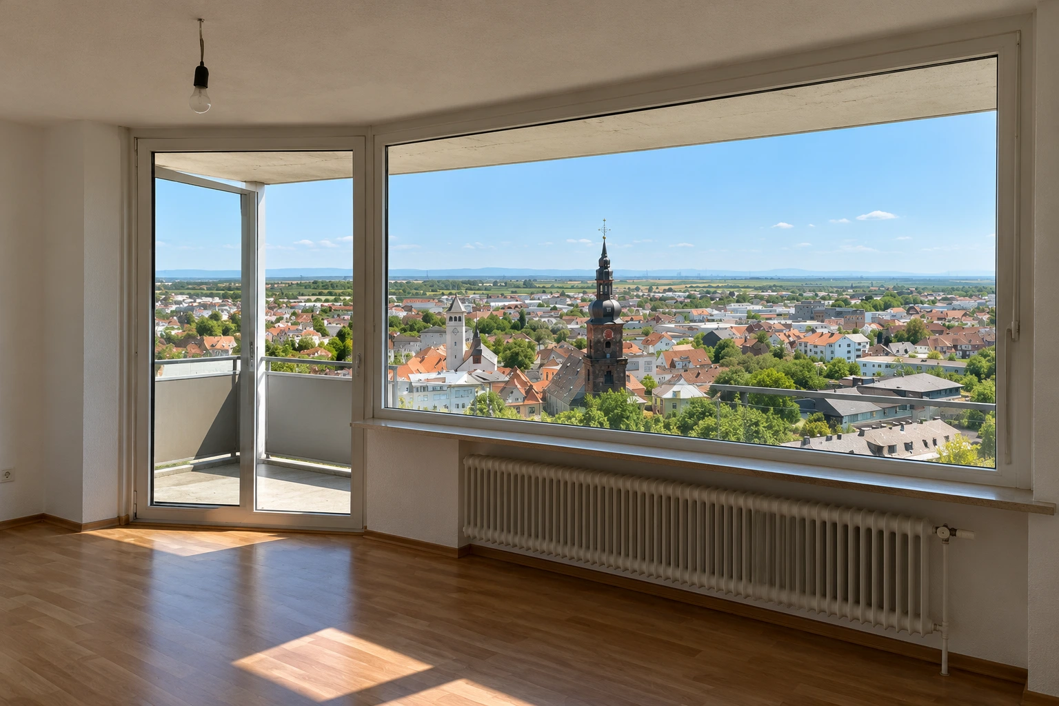 Ausblick aus einer Wohnung über Grünstadt – Wohnlage als Faktor bei der Immobilienbewertung