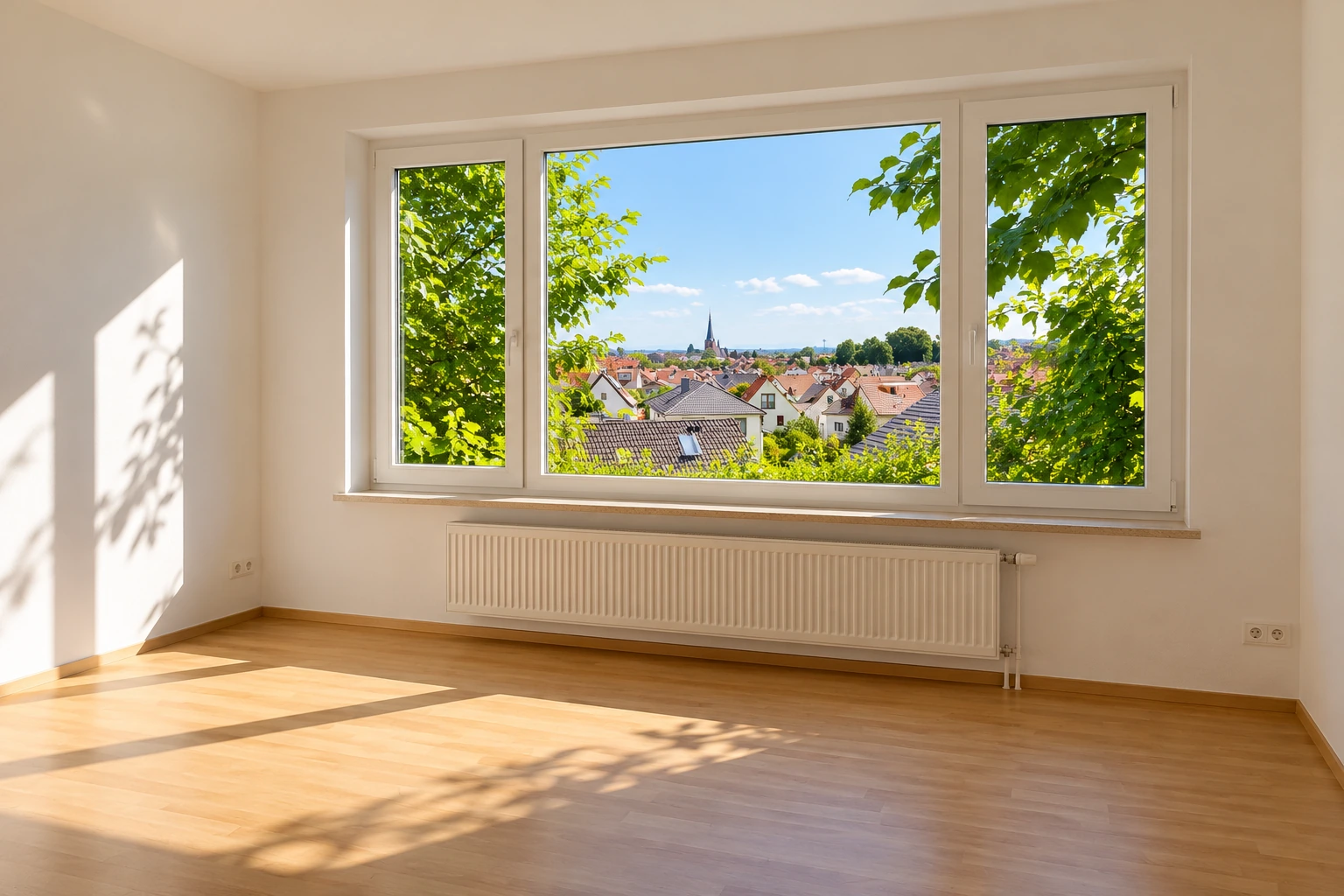 Ausblick aus einer Wohnung über Kirchheim an der Weinstraße – Wohnlage bei der Immobilienbewertung