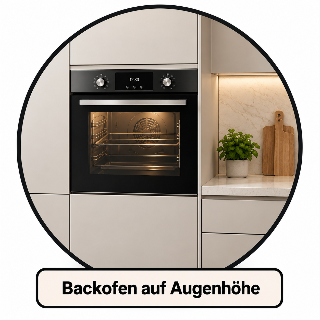 Backofen auf Augenhöhe