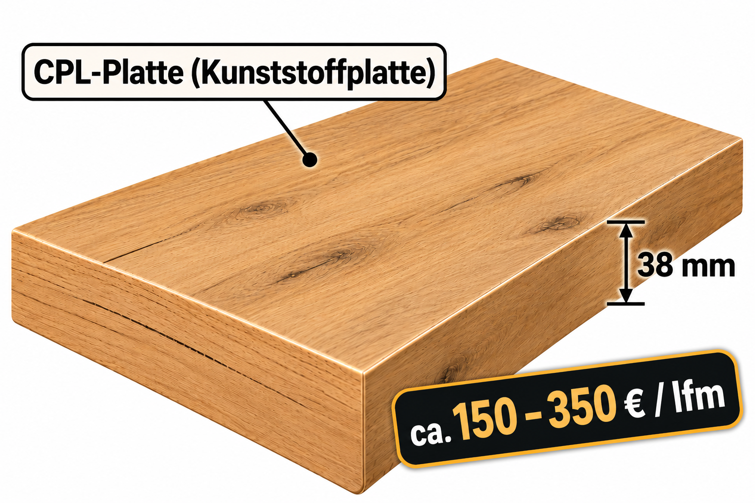 CPL Kunststoff Arbeitsplatte