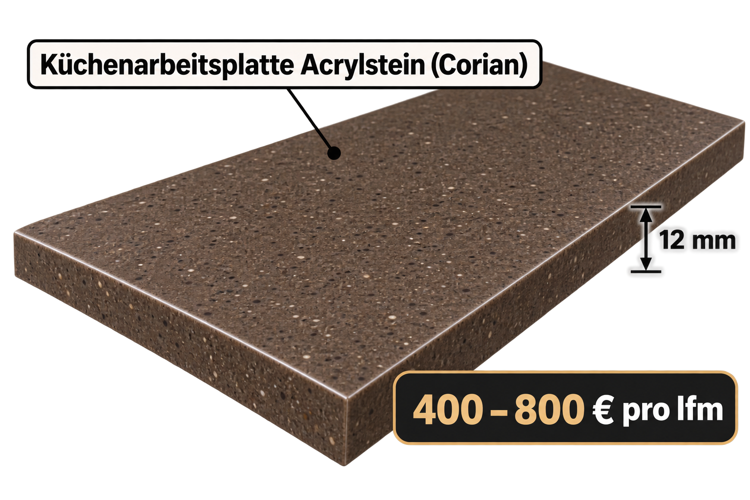 Acrylstein Corian Arbeitsplatte