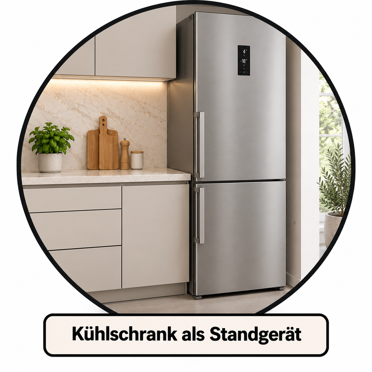 Freistehender Kühlschrank