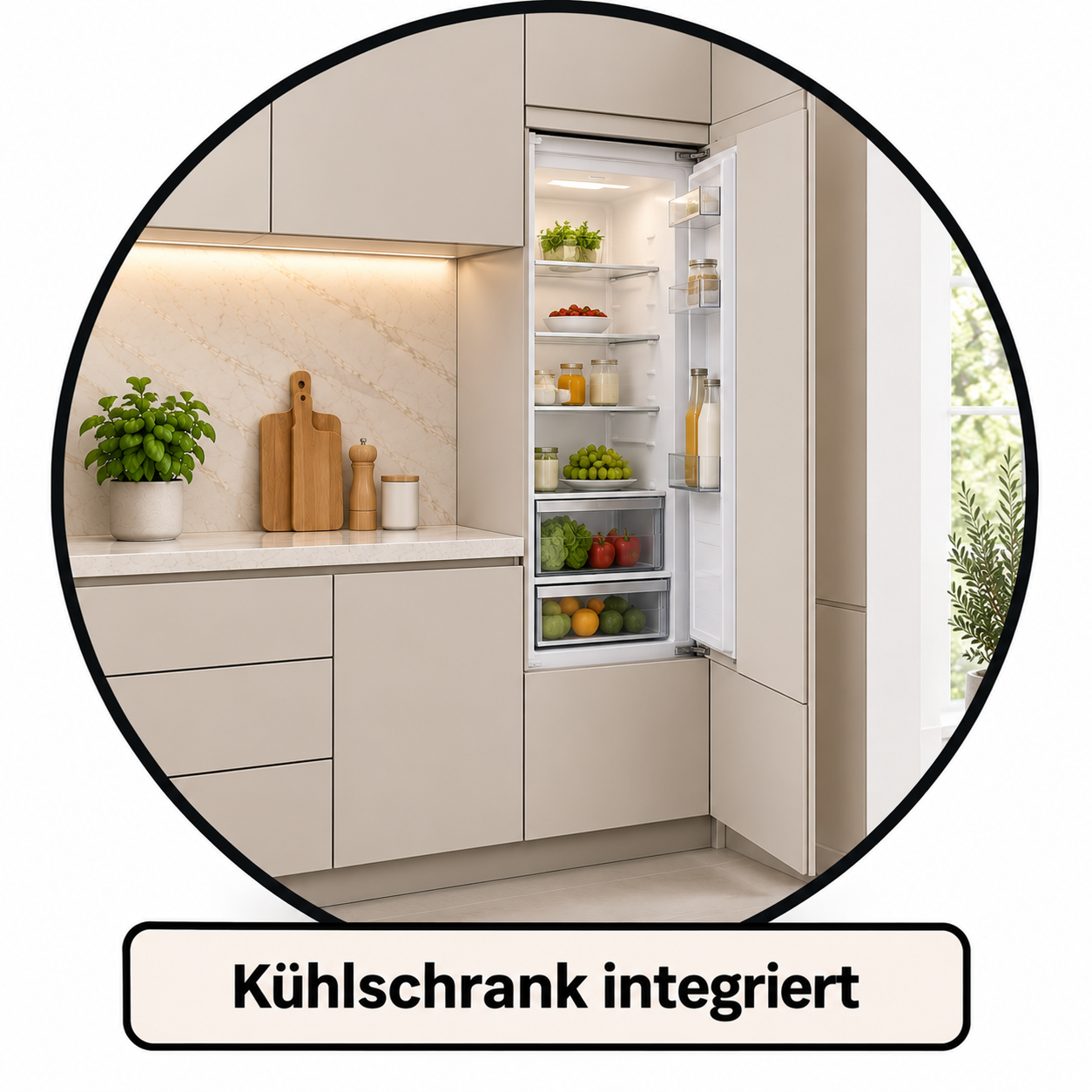 Integrierter Kühlschrank