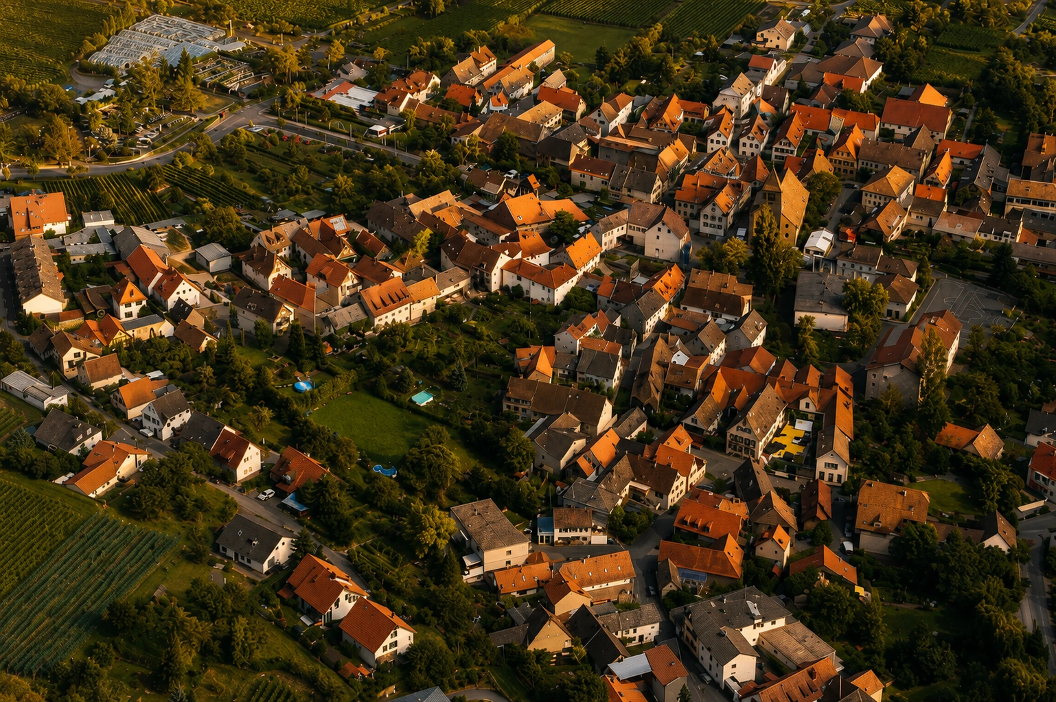 Panoramablick auf Gimmeldingen und die Umgebung