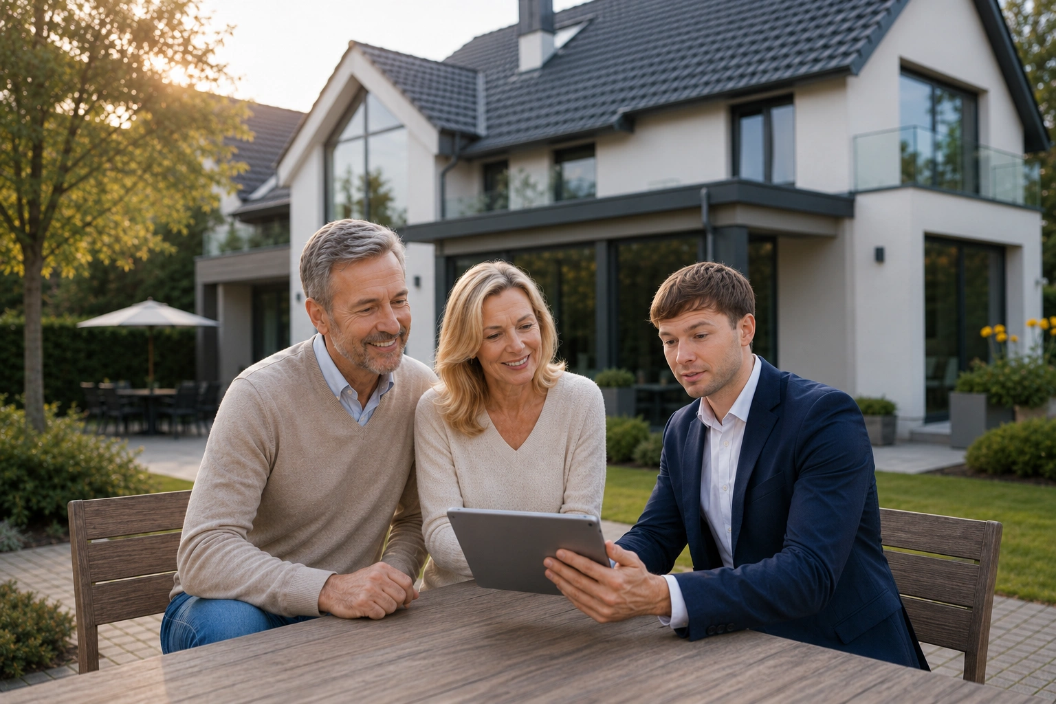 Sascha Wüst bei einem Immobilienberatungsgespräch